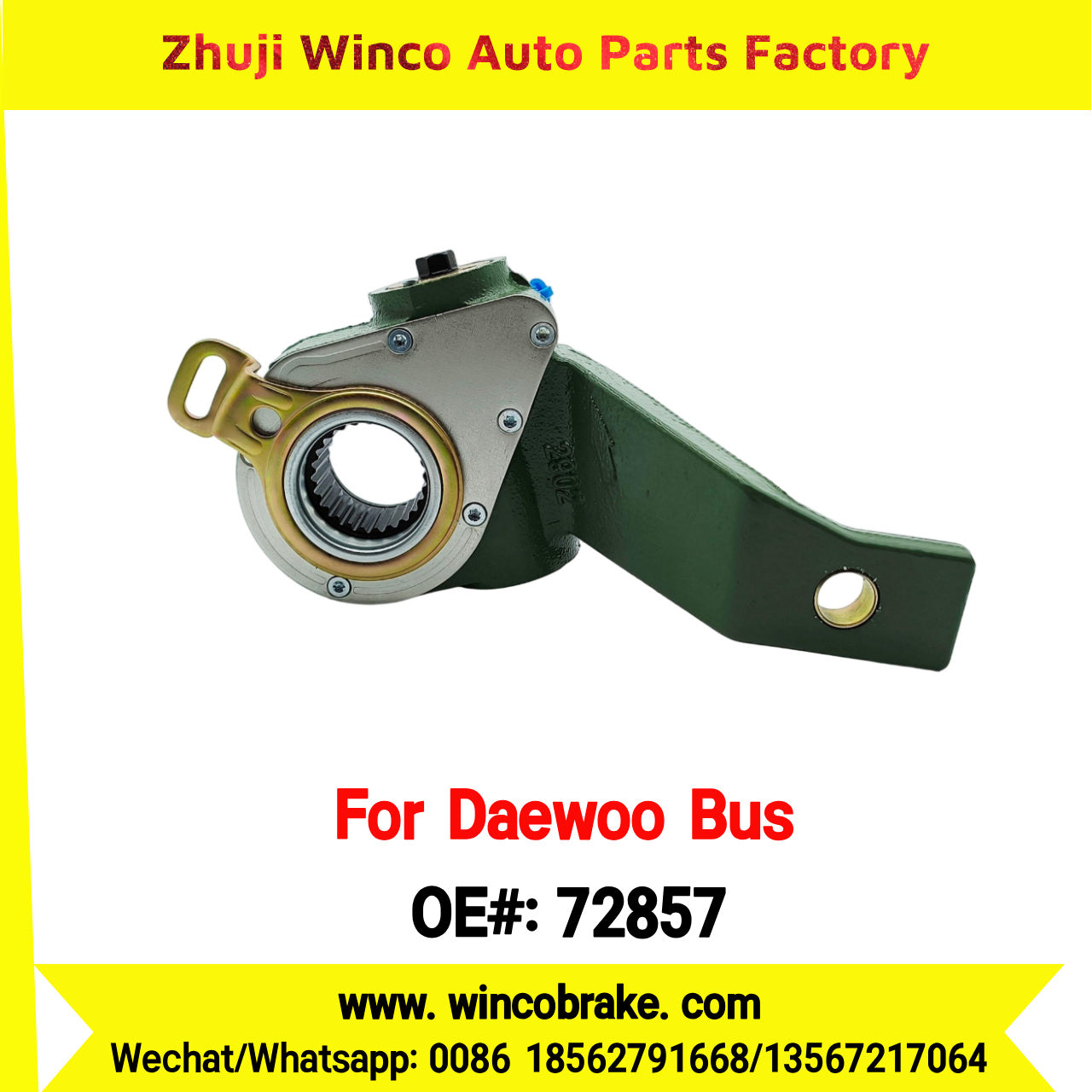 Winco OEM 72857 Automatic Slack Adjuster for Suit to Daewoo Truck and Bus South Korea