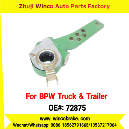 Winco OEM 72875 Automatic Brake Slack Adjuster for BPW Axle Truck & Trailer Straight 10 Teeth OEM 0517482212 Replace Haldex 72875