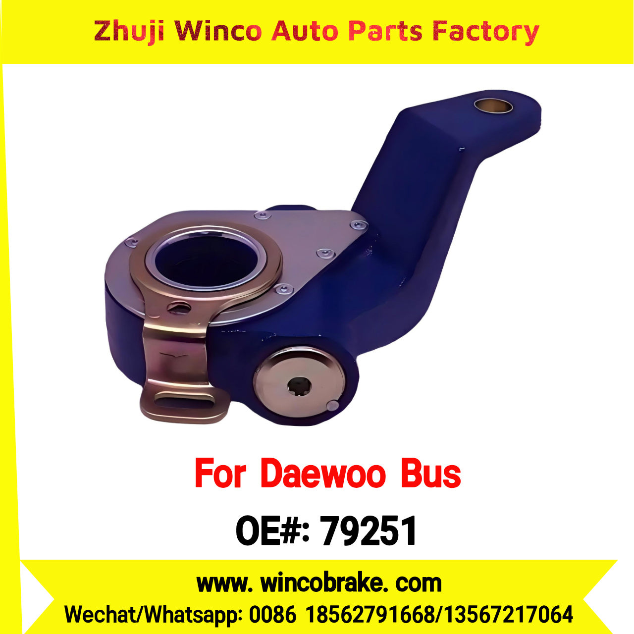Winco OEM 79251 Export Automatic Slack Adjuster to Fit Daewoo Bus Replaces Haldex 79251
