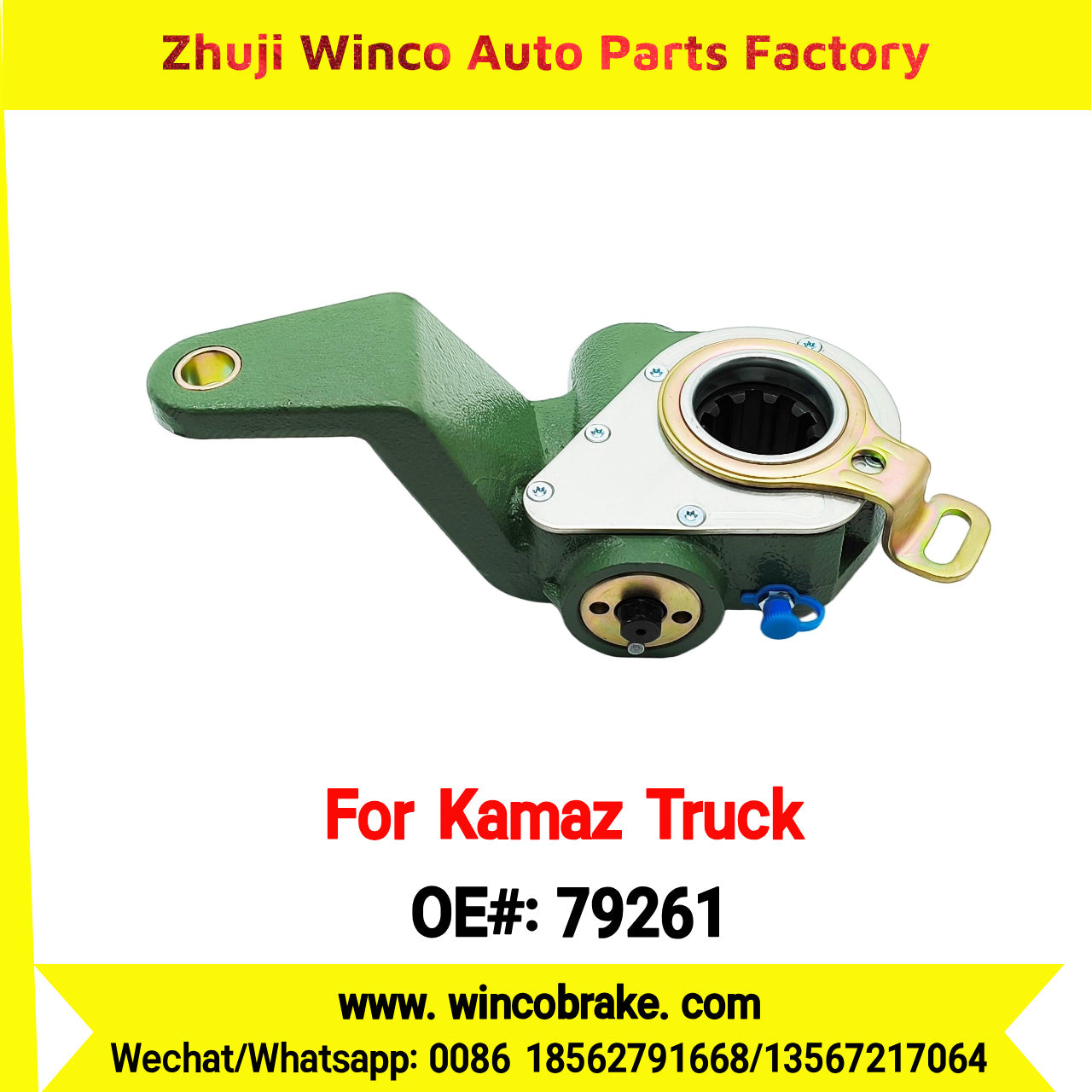 Winco OEM 79261 Automatic Slack Adjuster for LH 10 Teeth KAMAZ Truck to Replace HALDEX 79261 Russian Heavy Duty