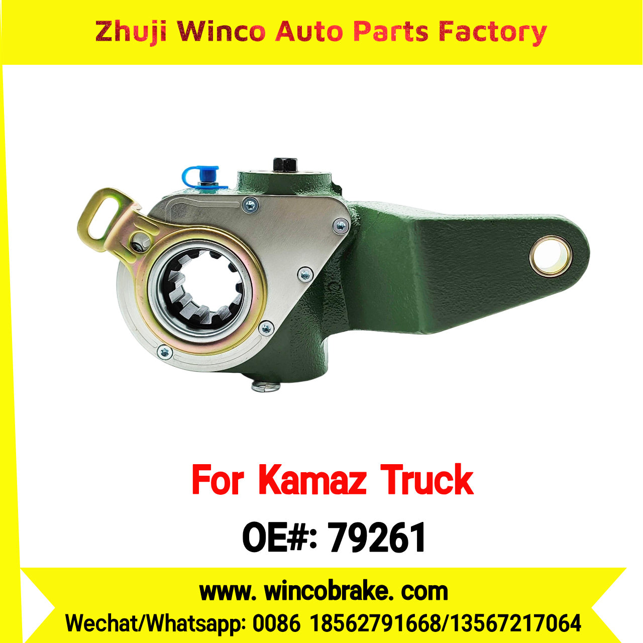 Winco OEM 79261 Automatic Slack Adjuster for LH 10 Teeth KAMAZ Truck to Replace HALDEX 79261 Russian Heavy Duty
