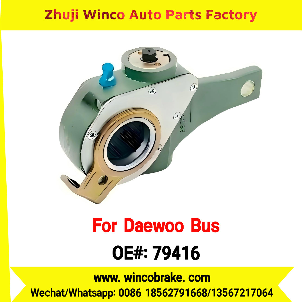 Winco OEM 79416 New Condition Automatic Slack Adjuster Fitted for Daewoo Bus Replacement of Haldex 79416