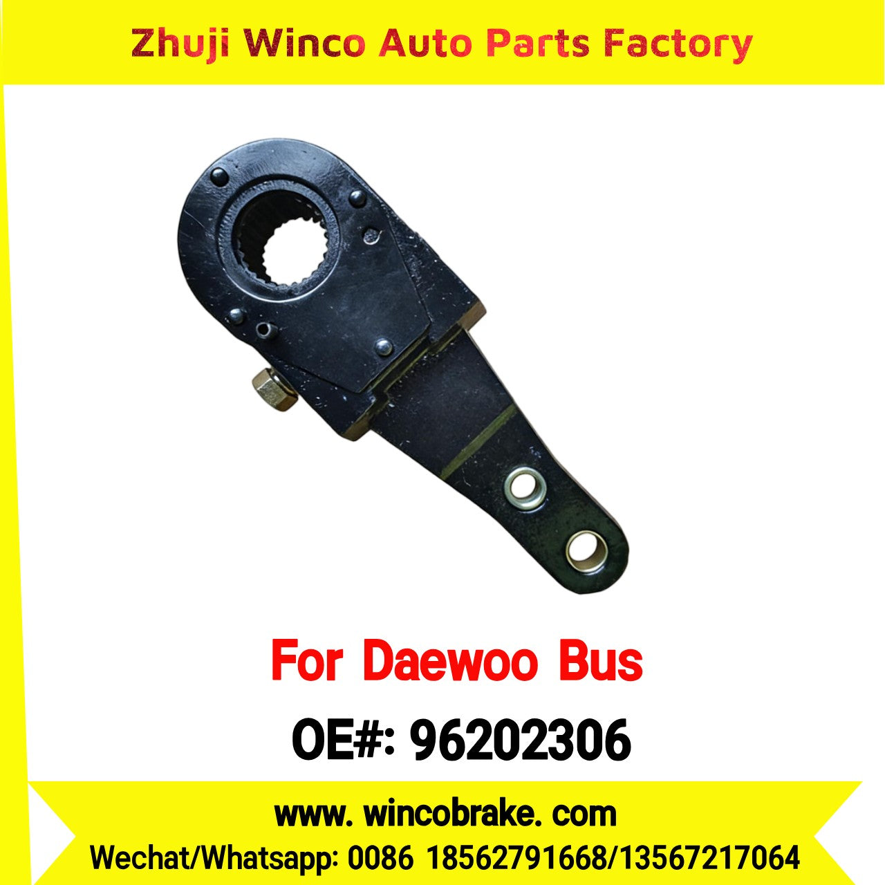 Winco OEM 96202306 Manual Slack Adjuster 25 Teeth BH090 BH116 Engine Parts for Suit to Daewoo Bus South Korea