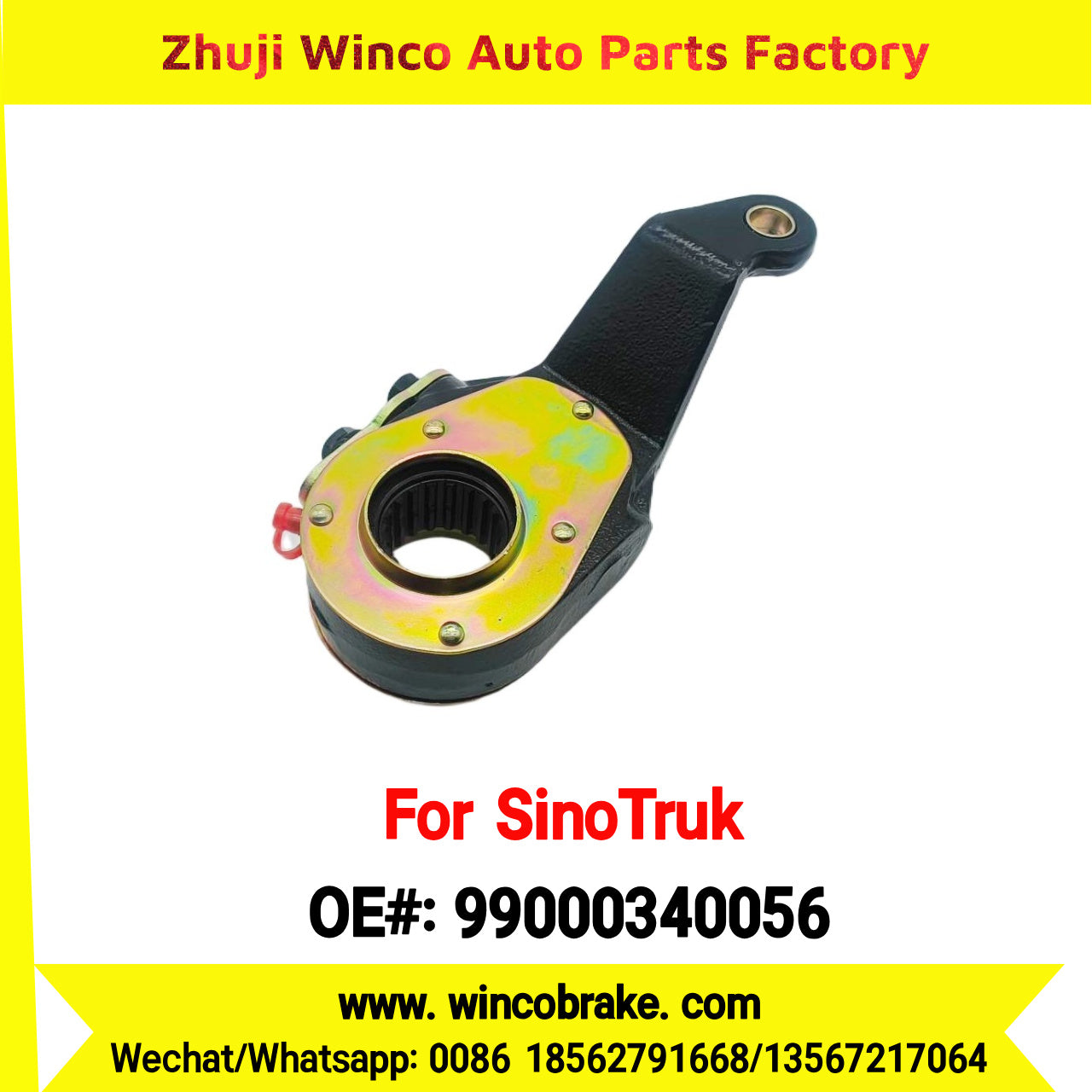 Winco OEM 99000340056 Manual Slack Adjuster for Suit to China Sinotruk Truck HOWO A7 TRUCKS 19 Teeth SPARE PARTS