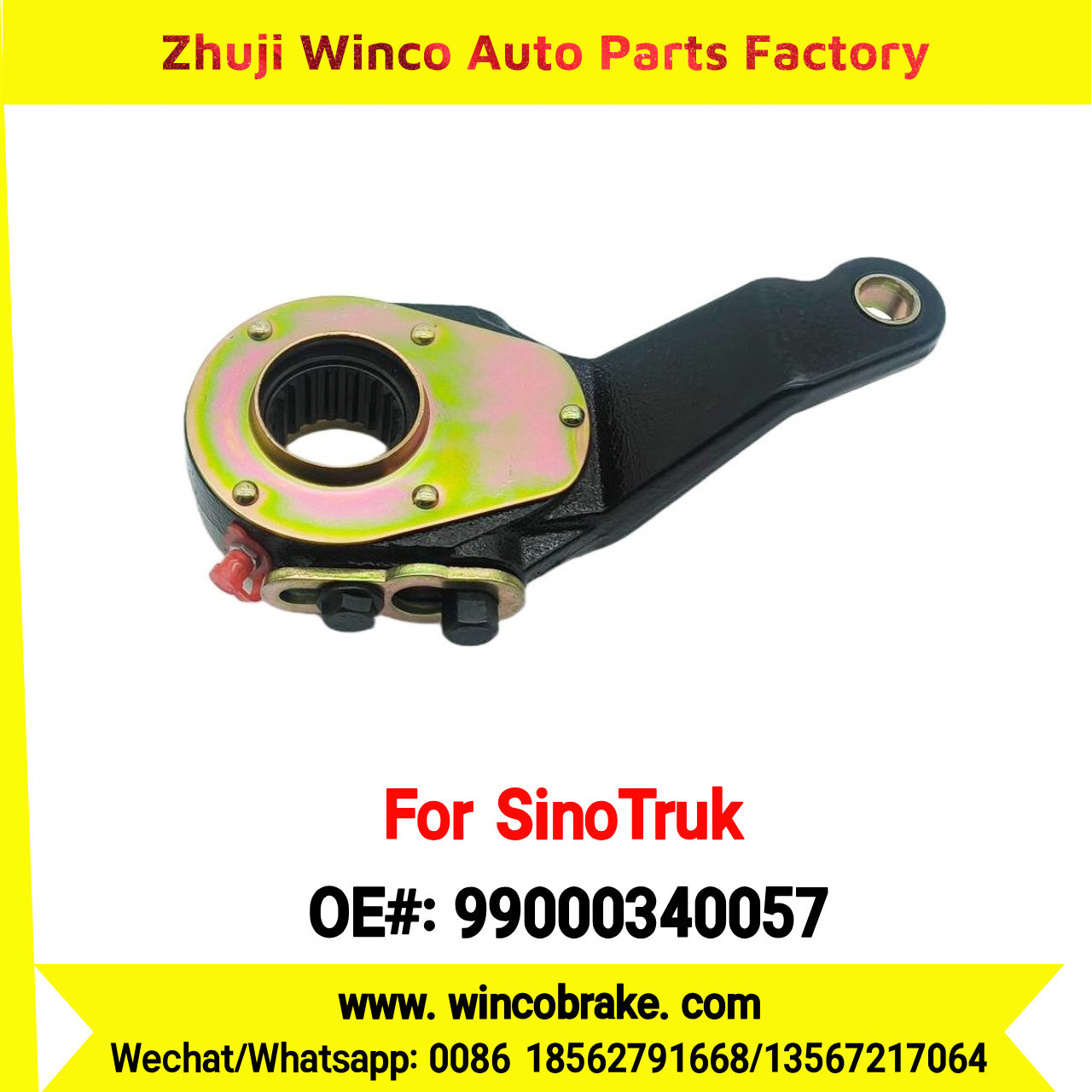 Winco OEM 99000340057 Manual Slack Adjuster for Suit to China Sinotruk Truck HOWO A7 TRUCKS 19 Teeth SPARE PARTS