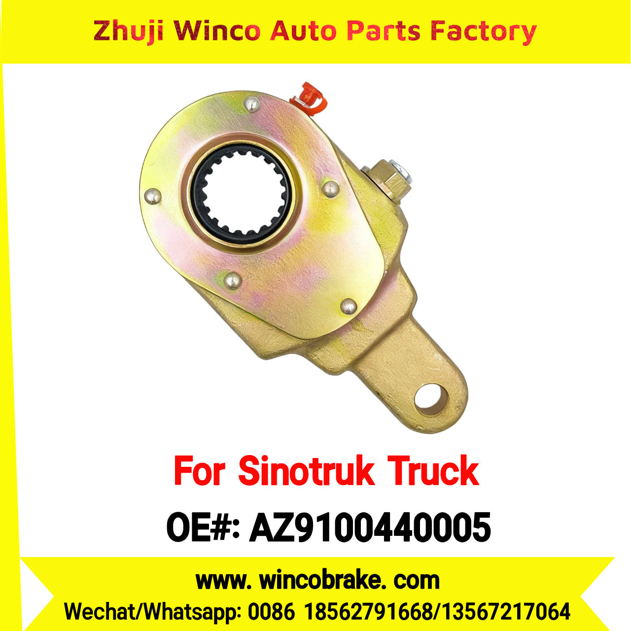 Winco OEM AZ9100440005 Manual Slack Adjuster for Suit to China Sinotruk Truck Howo Styer Front 19 Teeth SPARE PARTS