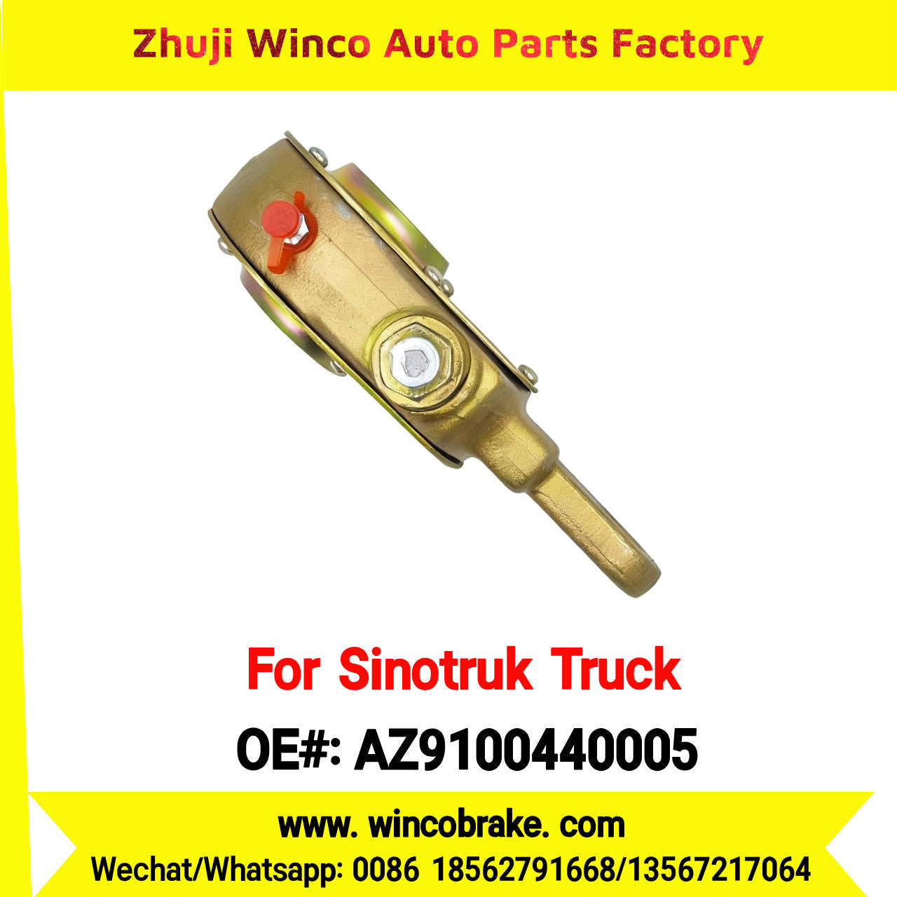 Winco OEM AZ9100440005 Manual Slack Adjuster for Suit to China Sinotruk Truck Howo Styer Front 19 Teeth SPARE PARTS