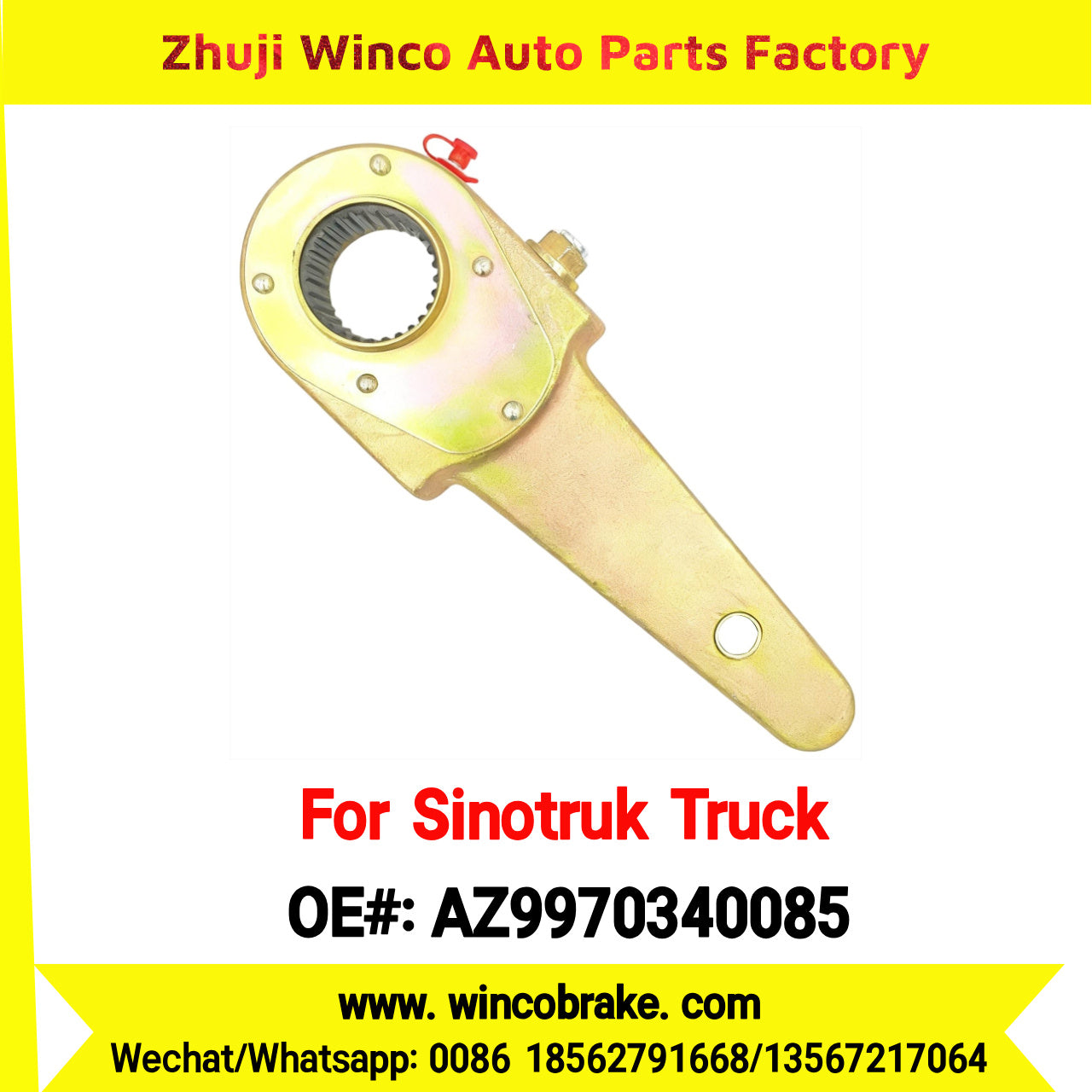 Winco OEM AZ9970340085 Manual Slack Adjuster for Suit to China Sinotruk Truck Howo Back 28 Teeth SPARE PARTS