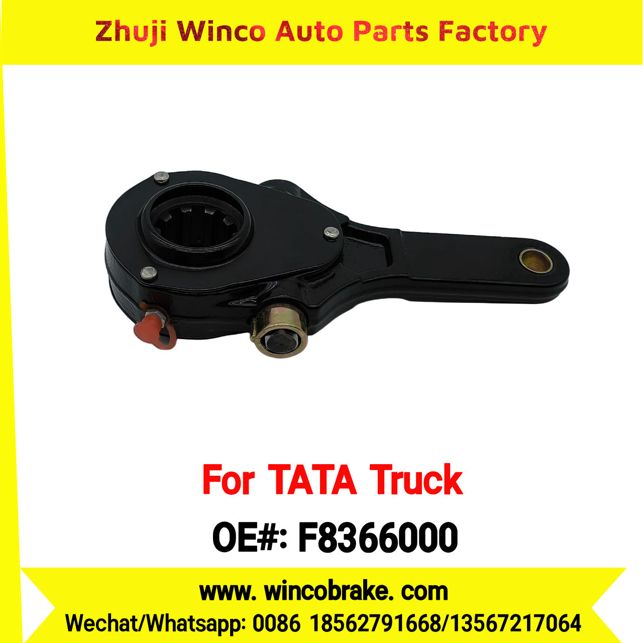 Winco OEM F8366000 Truck Parts Front Manual Slack Adjuster for India Series TATA Trucks New Condition Brake Assembly