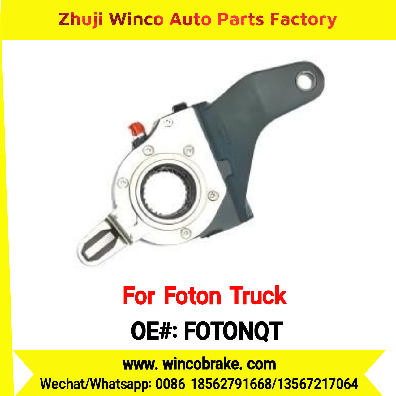 Winco OEM FOTONQT Automatic Slack Adjuster for Suit to China Foton Trucks Qingte 435 Straight 25 Teeth