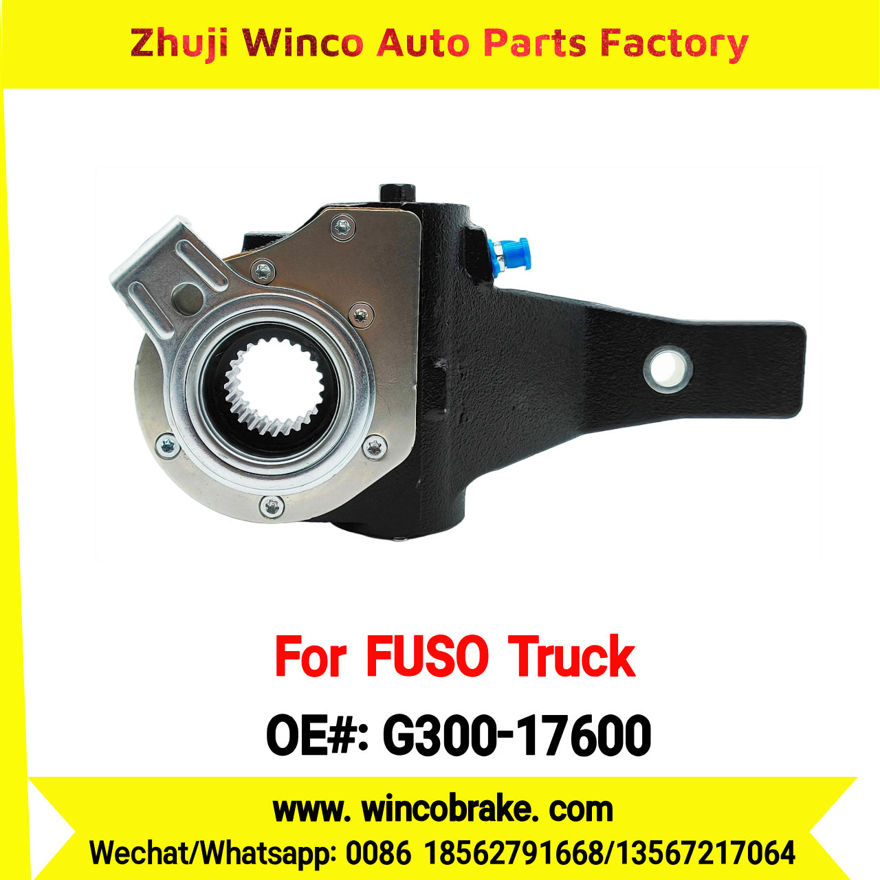 Winco OEM G300-17600 Automatic Slack Adjuster for Suit to FUSO Truck to Southeast Asia Market 1 Hole 24 Teeth