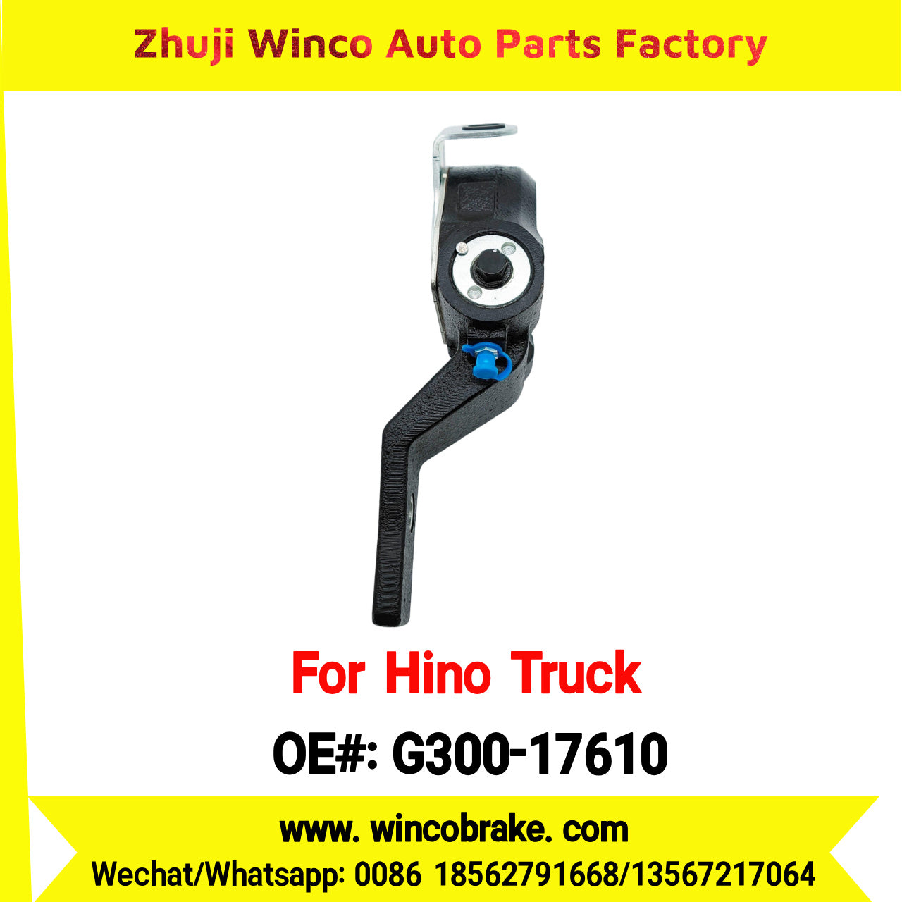 Winco OEM G300-17610 Automatic Slack Adjuster Suit to Japanese HINO Truck 1 Hole 24 Teeth Spare Parts To Replace Haldex Slack Adjuster
