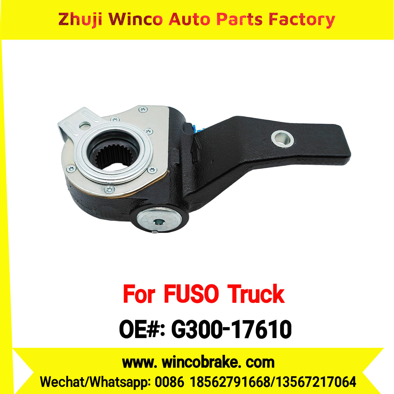 Winco OEM G300-17610 Automatic Slack Adjuster for Suit to FUSO Truck to Southeast Asia Market 1 Hole 24 Teeth