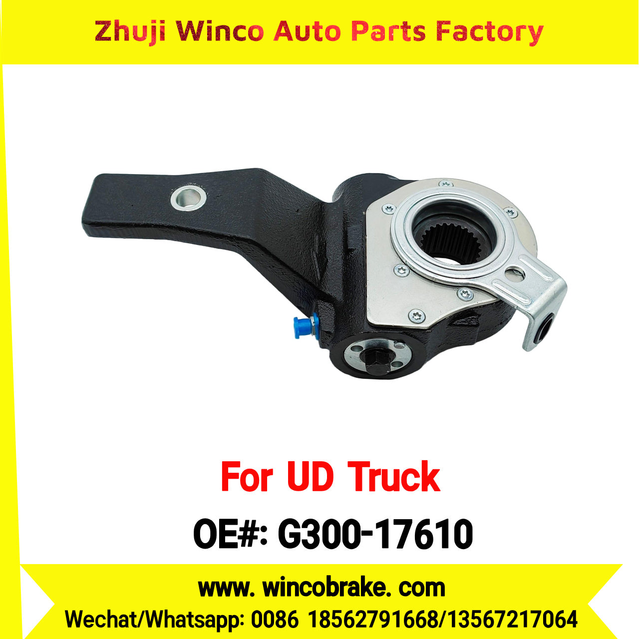 Winco OEM G300-17610 Automatic Slack Adjuster for Suit to UD Truck to Southeast Asia Market 1 Hole 24 Teeth