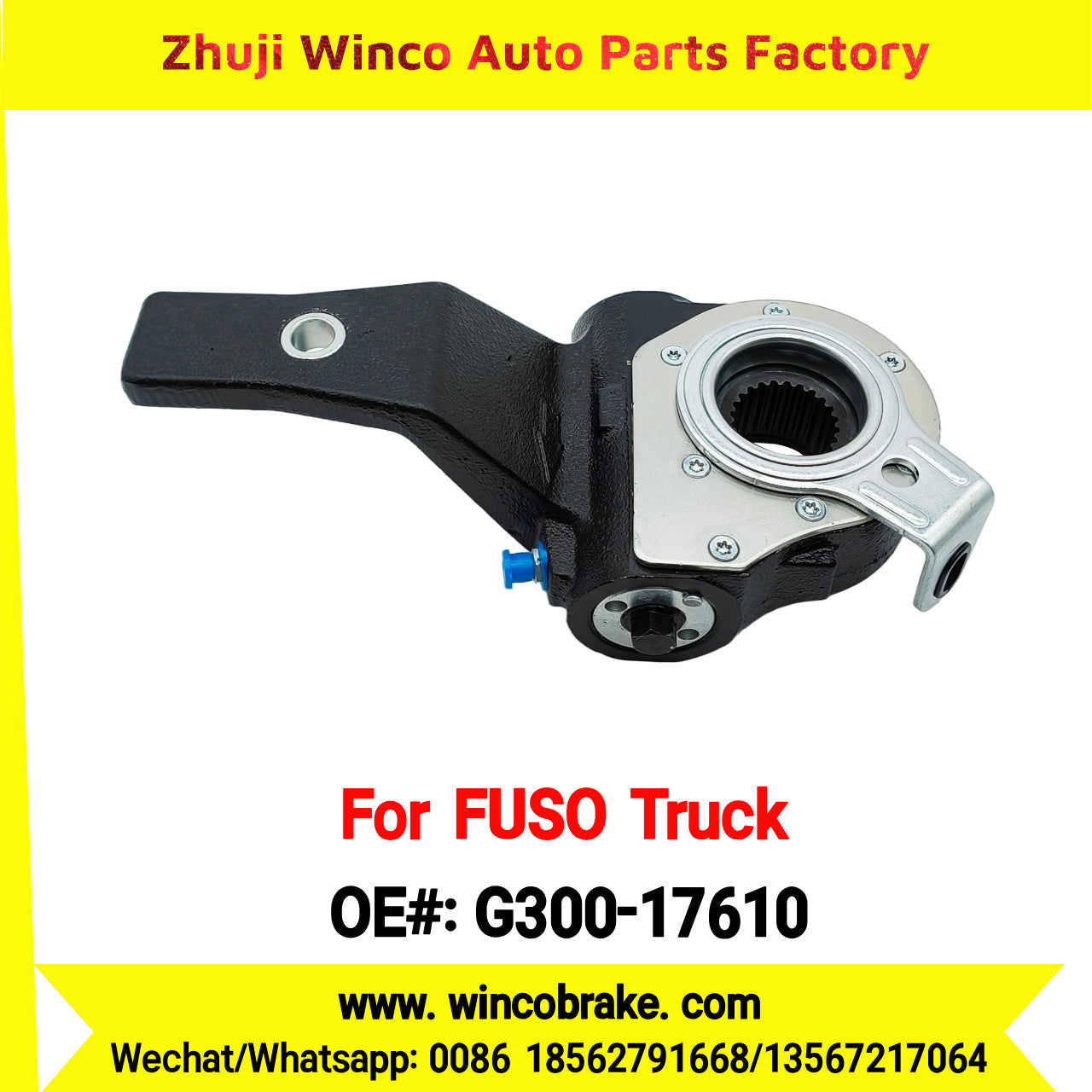 Winco OEM G300-17610 Automatic Slack Adjuster for Suit to FUSO Truck to Southeast Asia Market 1 Hole 24 Teeth