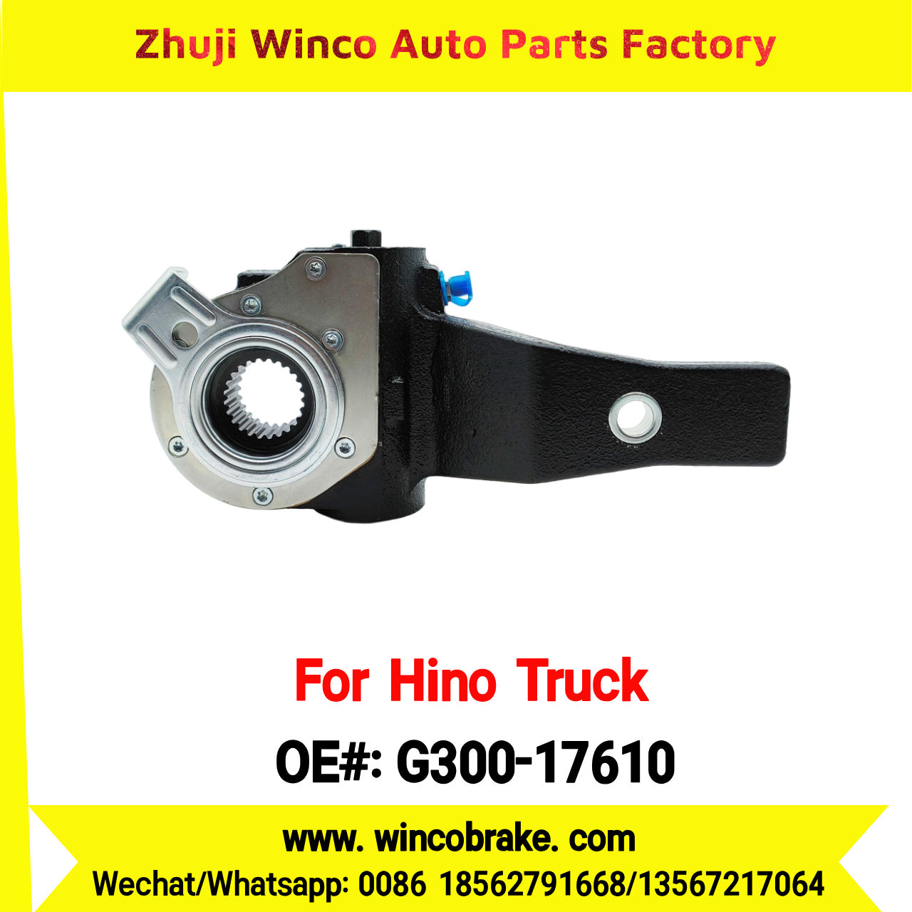 Winco OEM G300-17610 Automatic Slack Adjuster Suit to Japanese HINO Truck 1 Hole 24 Teeth Spare Parts To Replace Haldex Slack Adjuster
