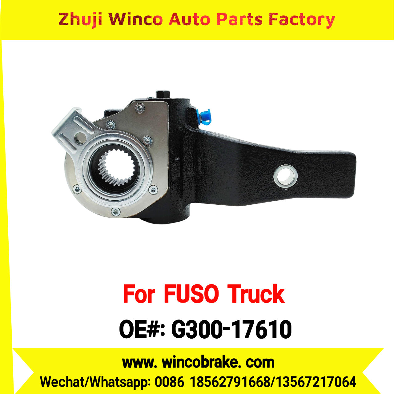 Winco OEM G300-17610 Automatic Slack Adjuster for Suit to FUSO Truck to Southeast Asia Market 1 Hole 24 Teeth