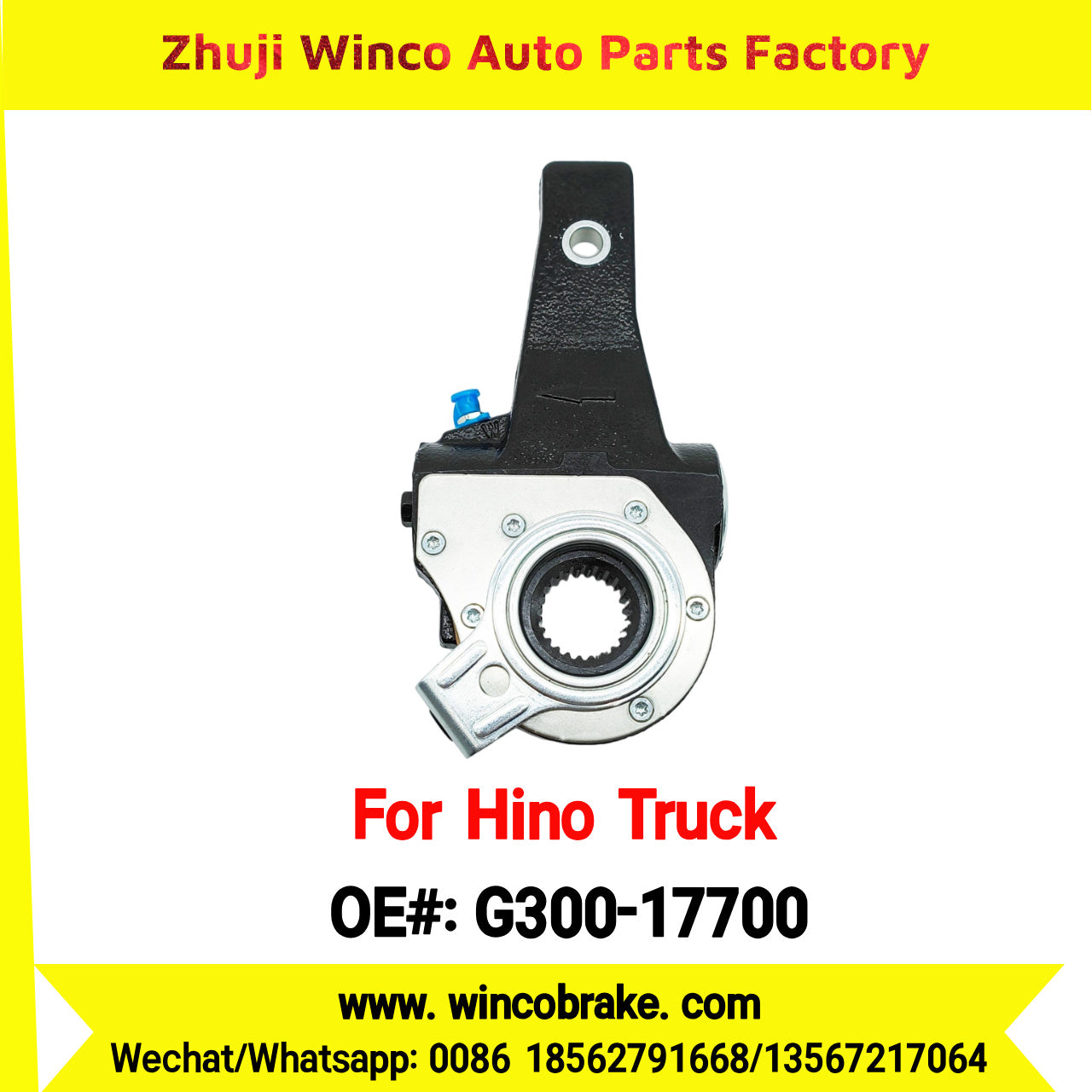 Winco OEM G300-17700 Automatic Slack Adjuster Suit to Japanese HINO Truck 1 Hole 24 Teeth Spare Parts To Replace Haldex Slack Adjuster