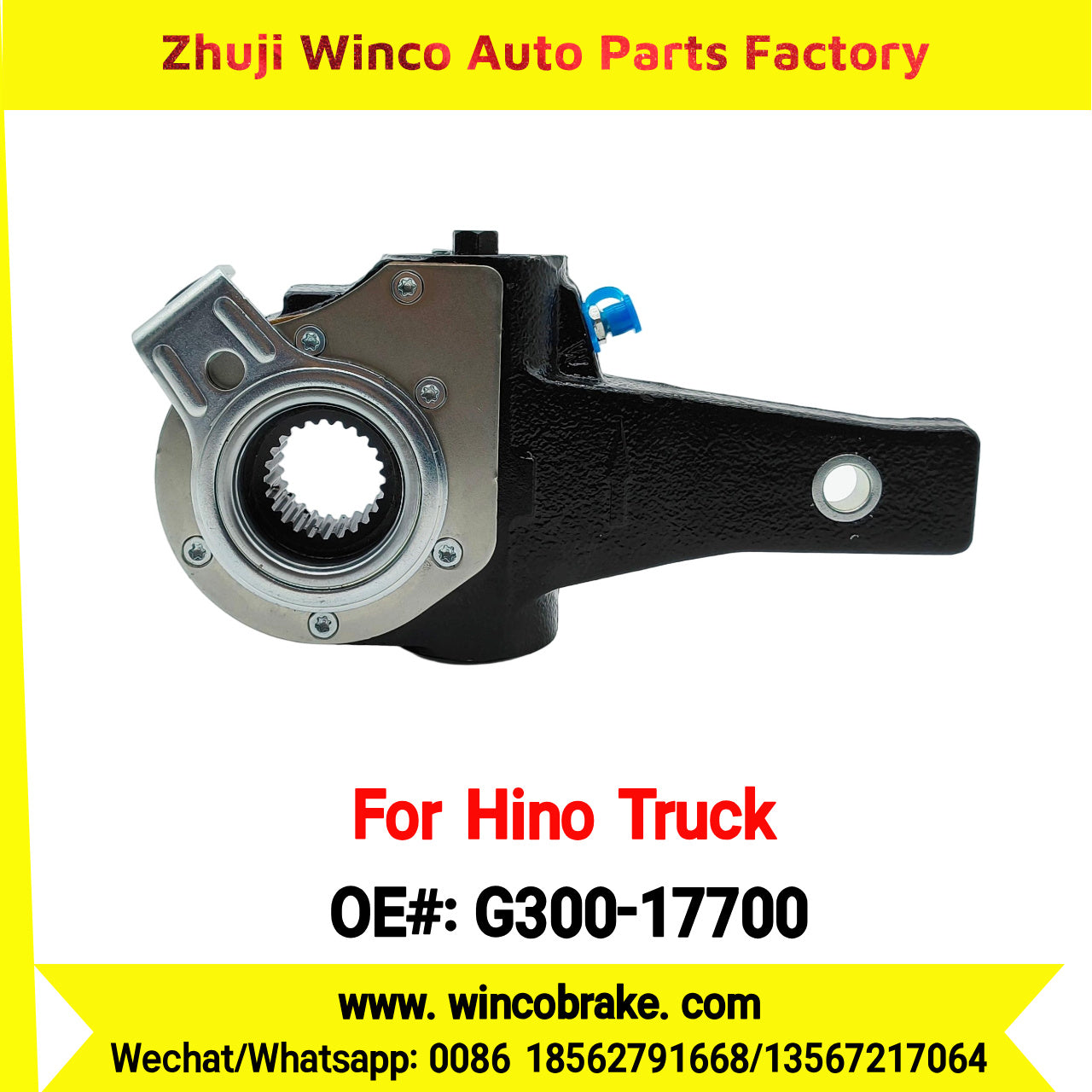 Winco OEM G300-17700 Automatic Slack Adjuster Suit to Japanese HINO Truck 1 Hole 24 Teeth Spare Parts To Replace Haldex Slack Adjuster