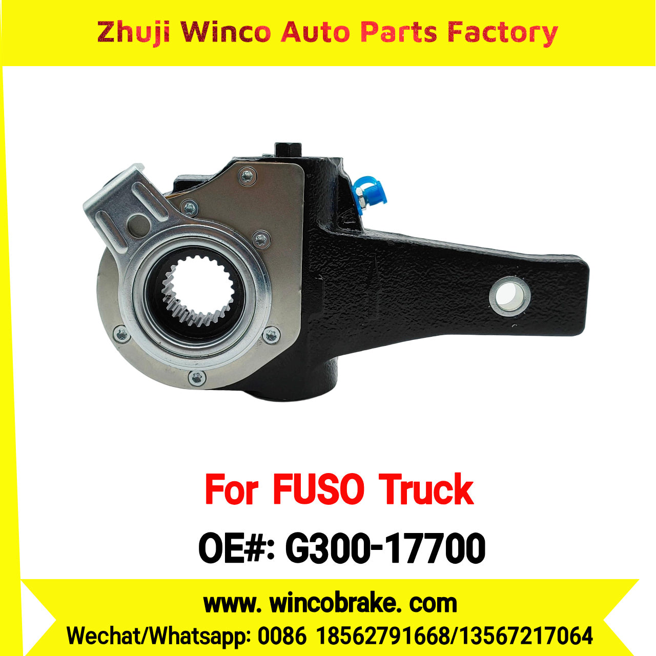 Winco OEM G300-17700 Automatic Slack Adjuster for Suit to FUSO Truck to Southeast Asia Market 1 Hole 24 Teeth