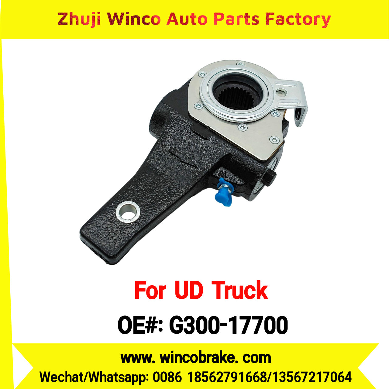 Winco OEM G300-17700 Automatic Slack Adjuster for Suit to UD Truck to Southeast Asia Market 1 Hole 24 Teeth
