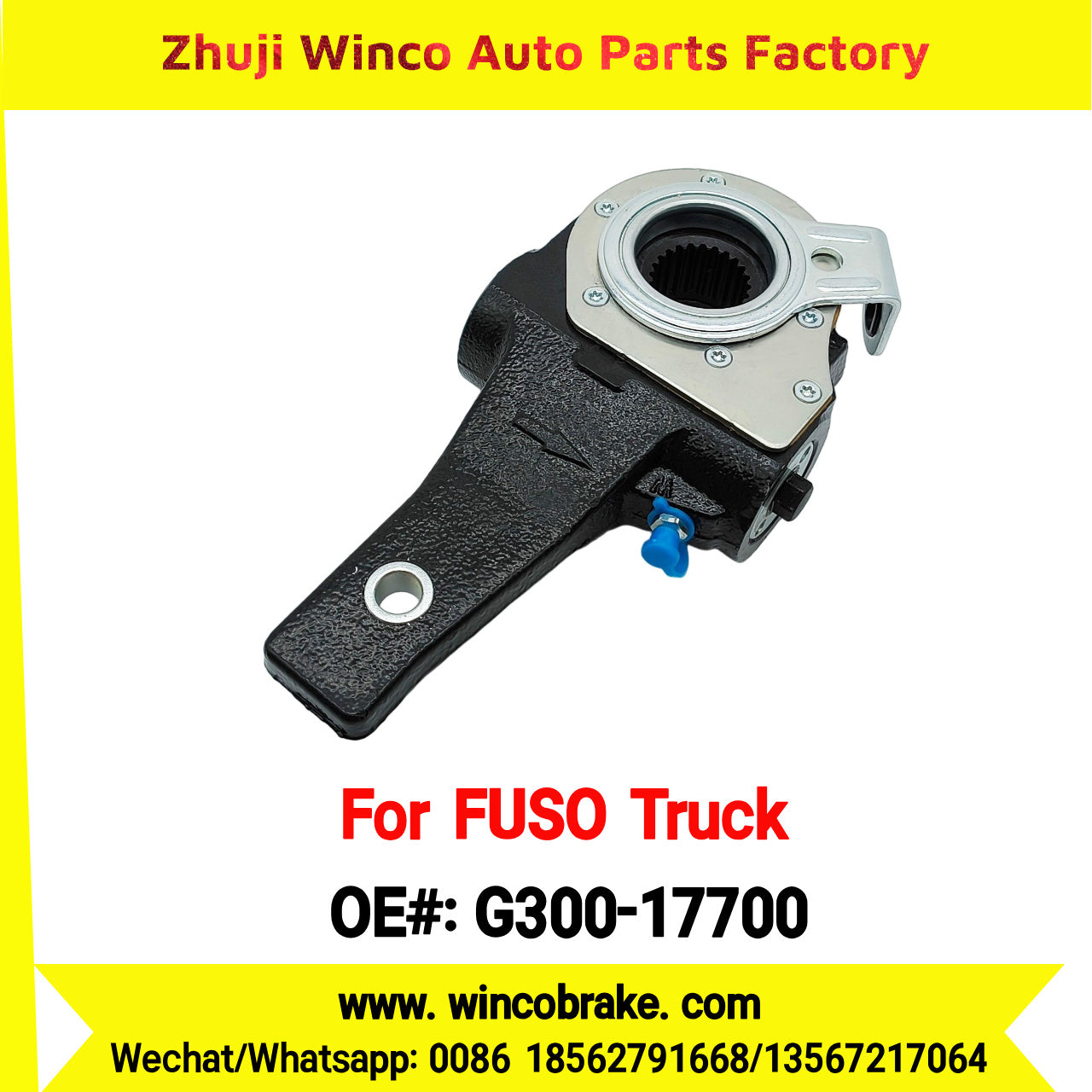 Winco OEM G300-17700 Automatic Slack Adjuster for Suit to FUSO Truck to Southeast Asia Market 1 Hole 24 Teeth