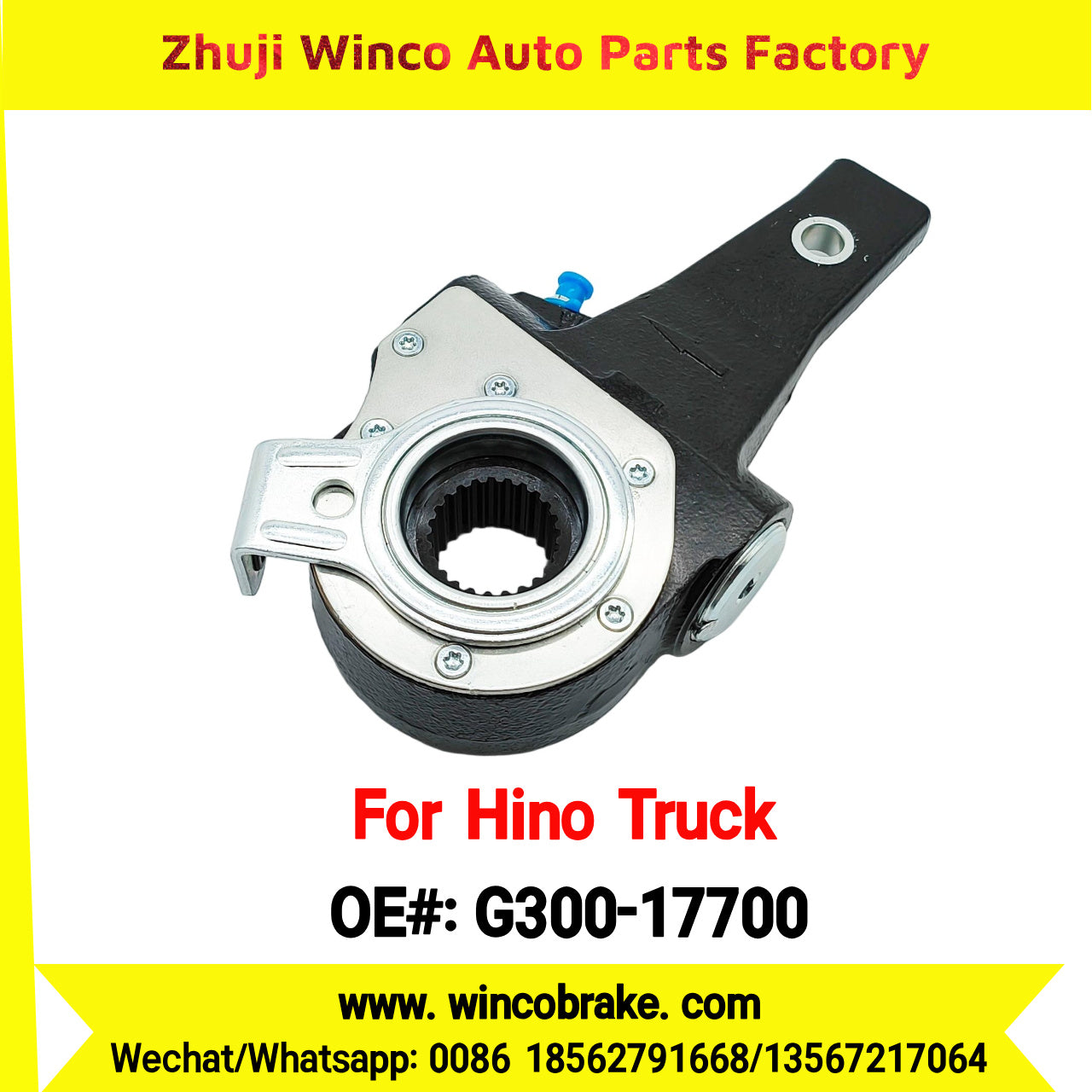 Winco OEM G300-17700 Automatic Slack Adjuster Suit to Japanese HINO Truck 1 Hole 24 Teeth Spare Parts To Replace Haldex Slack Adjuster