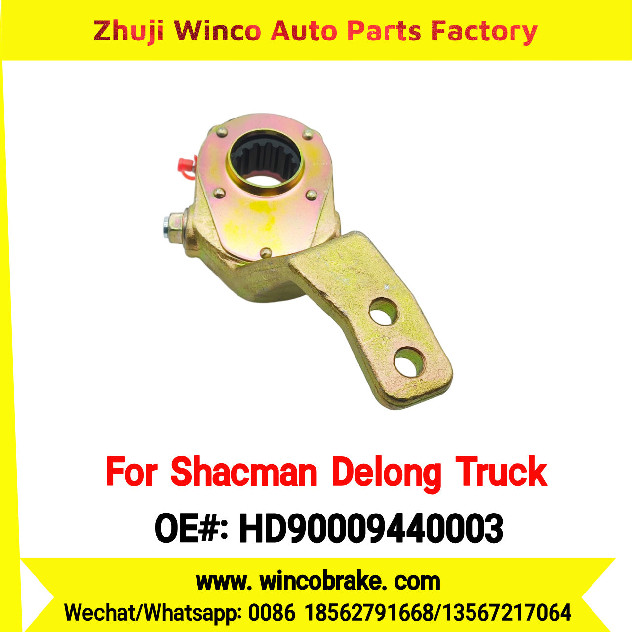 Winco OEM HD90009440003 Manual Slack Adjuster for Suit to Front Shacman Delong N3000 Truck Spare Parts LH 14 Teeth