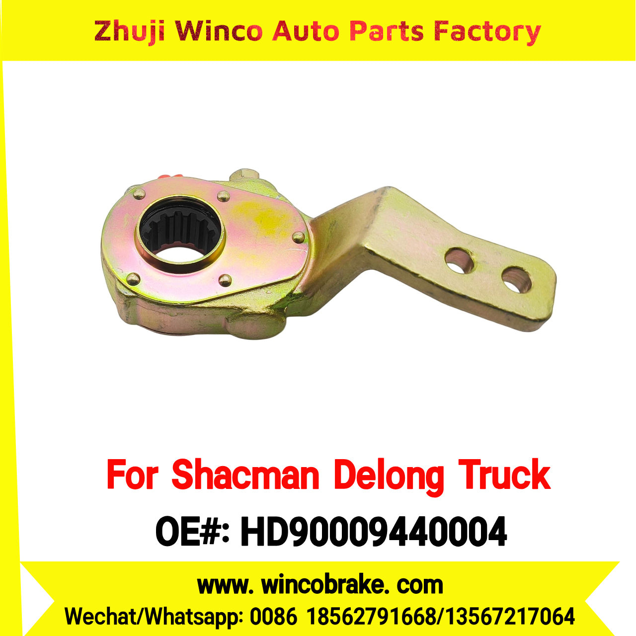Winco OEM HD90009440004 Manual Slack Adjuster for Suit to Front Shacman Delong N3000 Truck Spare Parts RH 14 Teeth