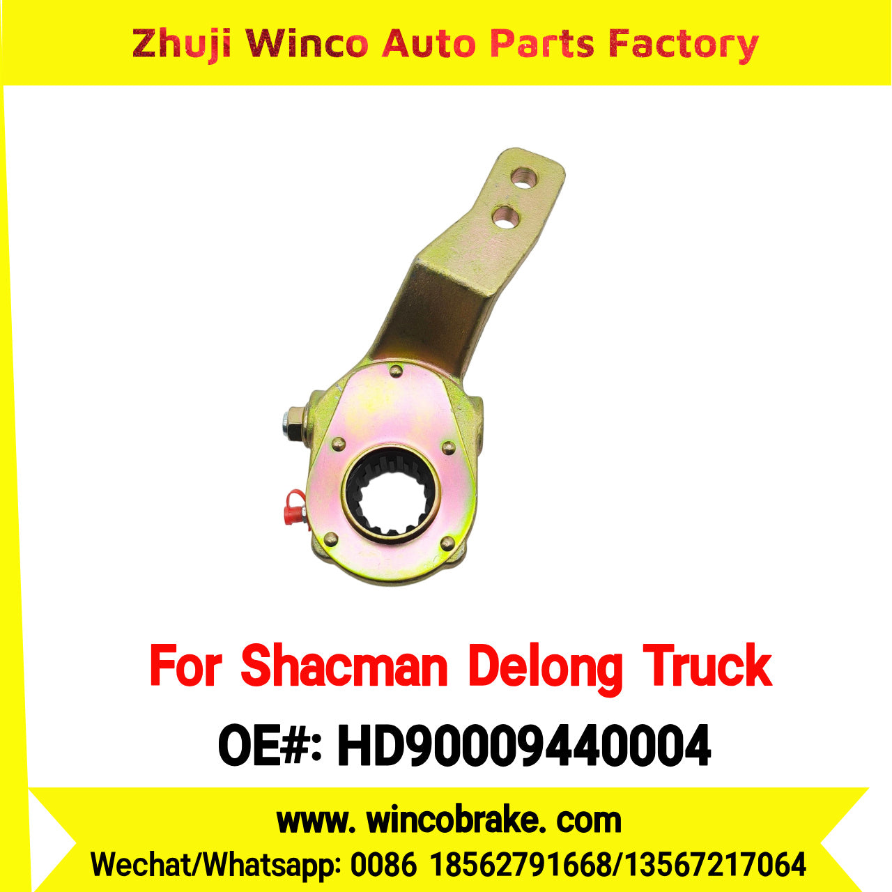 Winco OEM HD90009440004 Manual Slack Adjuster for Suit to Front Shacman Delong N3000 Truck Spare Parts RH 14 Teeth