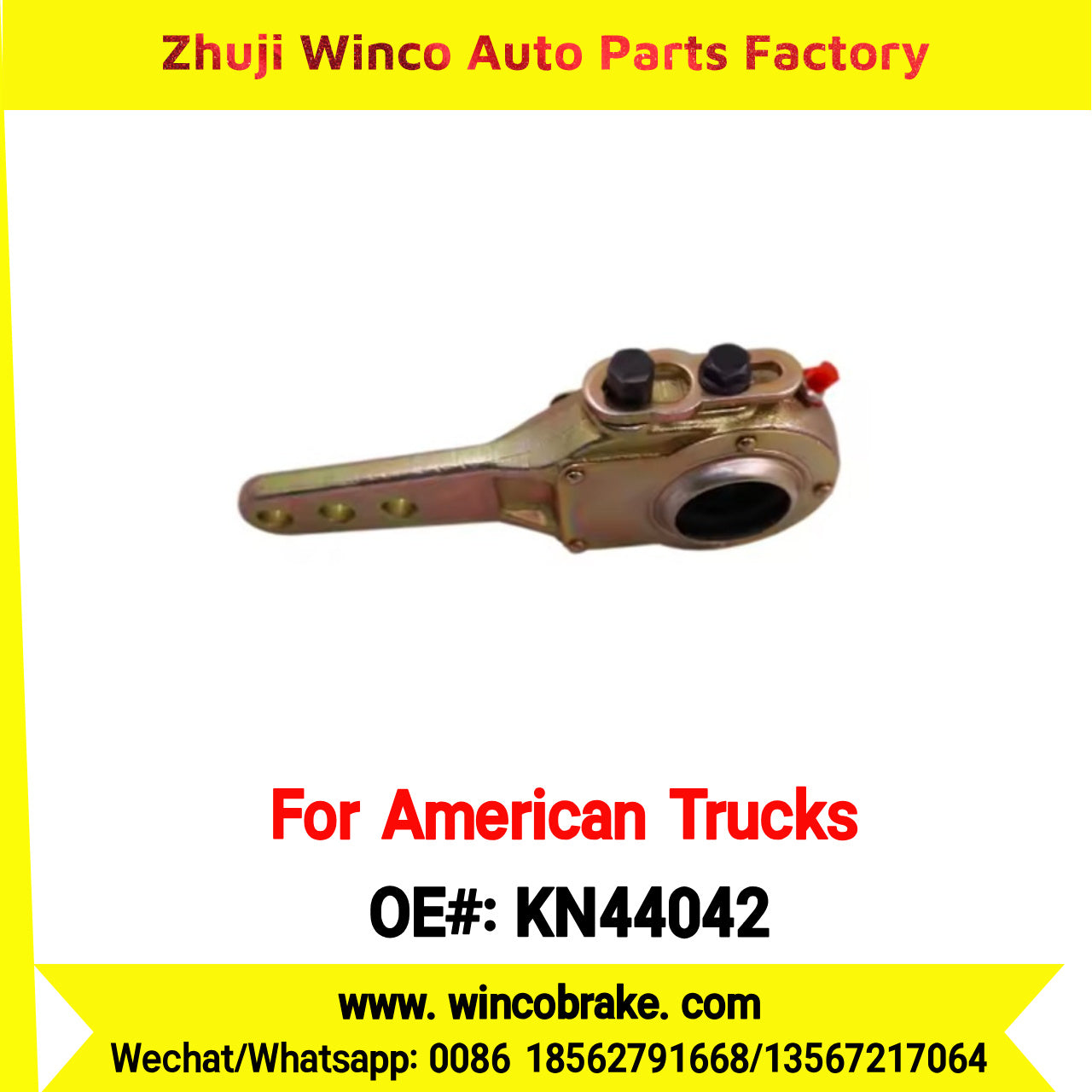 Winco OEM KN44042 Manual Brake Slack Adjuster Auto 283411 High Quality Truck 3 Hole 37 Teeth American Type