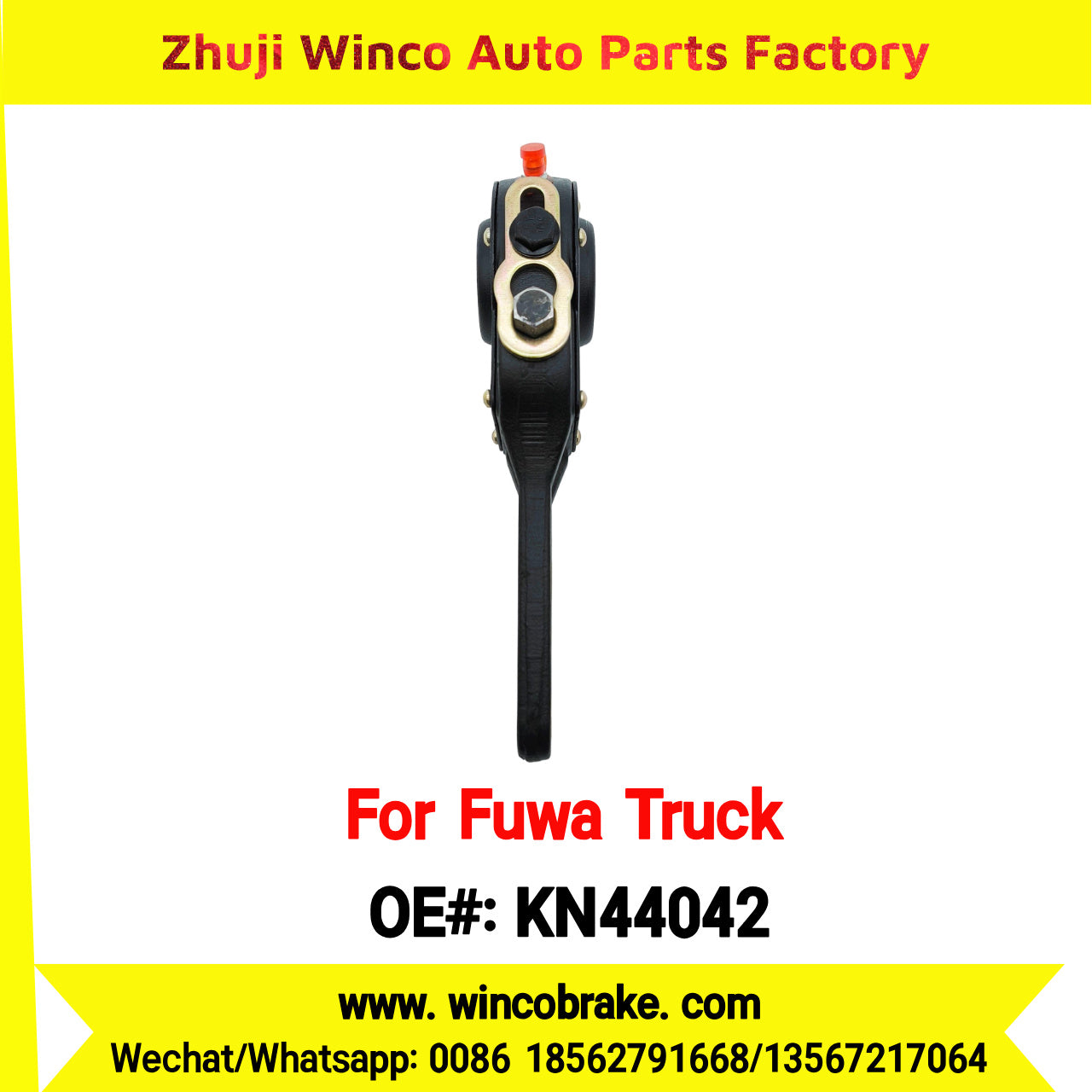 Winco OEM KN44042 Manual Slack Adjuster for Suit to China Fuwa Trucks TRAILER FUWA AXLE 3 Hole 37 Teeth Brake Systems