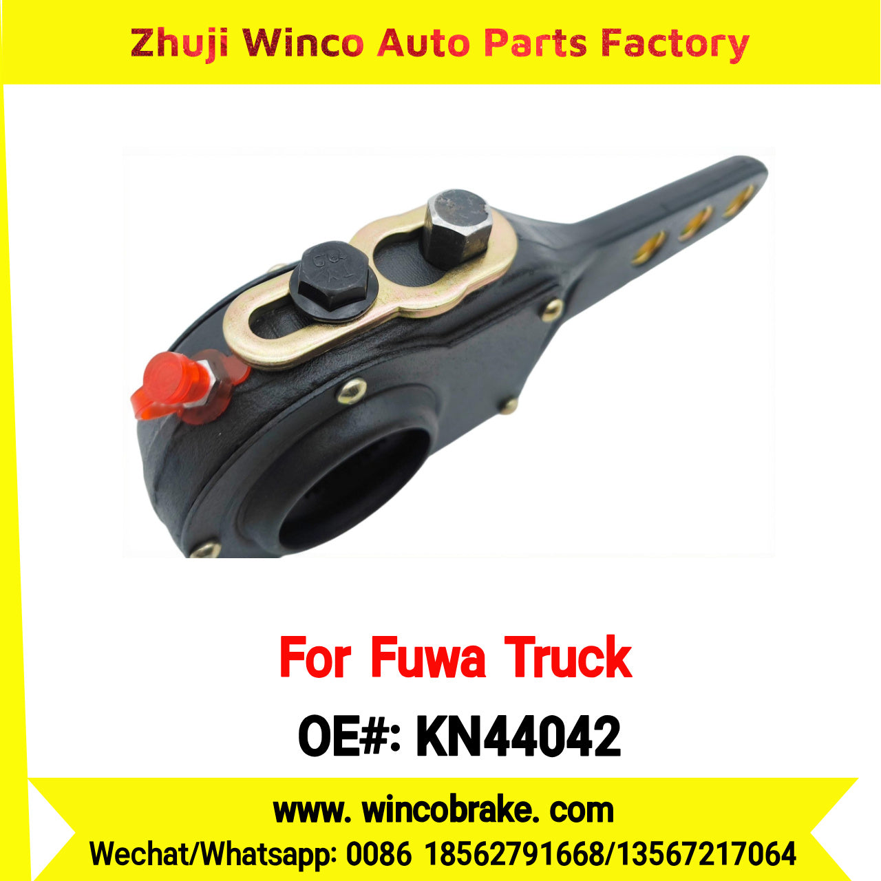 Winco OEM KN44042 Manual Slack Adjuster for Suit to China Fuwa Trucks TRAILER FUWA AXLE 3 Hole 37 Teeth Brake Systems