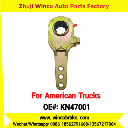 Winco OEM KN47001 Manual Brake Slack Adjuster Semi Truck Trailer Straight 10 Spline Brake Systems Accessory American Trucks Type To Replace Haldex KN47001