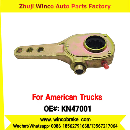 Winco OEM KN47001 Manual Brake Slack Adjuster Semi Truck Trailer Straight 10 Spline Brake Systems Accessory American Trucks Type To Replace Haldex KN47001