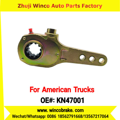 Winco OEM KN47001 Manual Brake Slack Adjuster Semi Truck Trailer Straight 10 Spline Brake Systems Accessory American Trucks Type To Replace Haldex KN47001