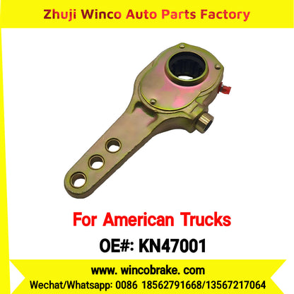 Winco OEM KN47001 Manual Brake Slack Adjuster Semi Truck Trailer Straight 10 Spline Brake Systems Accessory American Trucks Type To Replace Haldex KN47001