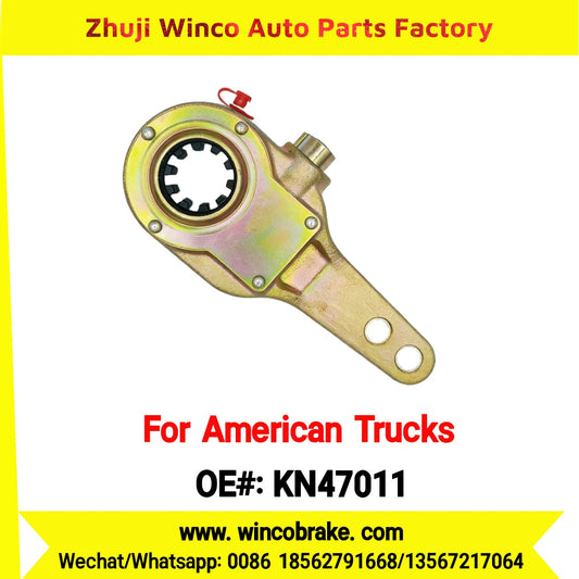 Winco OEM KN47011 Manual Brake Slack Adjuster MERITOR AXLE Truck Trailer Straight 2 Holes 10 Spline Brake Systems Accessory American Trucks Type To Replace Haldex KN47011
