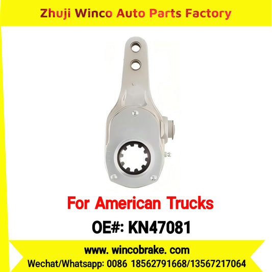 Winco OEM KN47081 Manual Brake Slack Adjuster Semi Truck Trailer Straight 10 Spline Brake Systems Accessory American Trucks Type To Replace Haldex KN47081