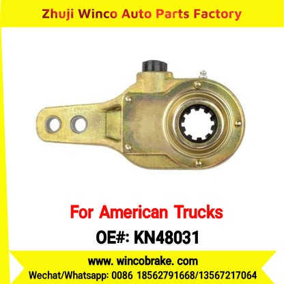 Winco OEM KN48031 Manual Brake Slack Adjuster MERITOR AXLE Truck Trailer Straight 2 Holes 10 Spline Brake Systems Accessory American Trucks Type To Replace Haldex KN48031