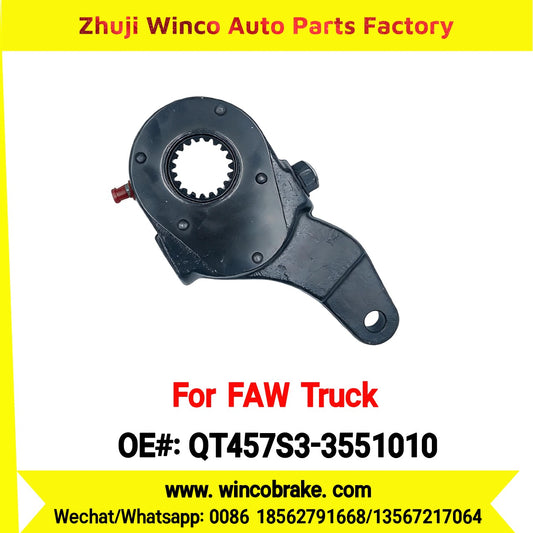 Winco OEM QT457S3-3551010 Manual Slack Adjuster for Suit to China FAW Trucks FAW Hanwei Series 19 Teeth Brake Systems