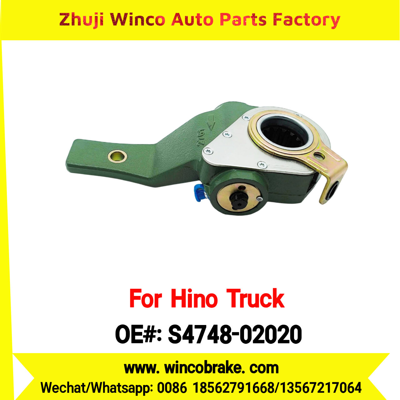 Winco OEM S4748-02020 Automatic Slack Adjuster for Suit to Japanese HINO 700 Truck Spare Parts