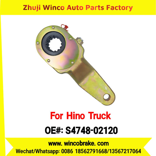 Winco OEM S4748-02120 Manual Slack Adjuster for Suit to Japanese Hino Trucks Back Right 12 Teeth Spare Parts to Fit Trailer for Southeast Asia Market
