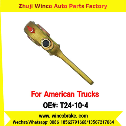 Winco OEM T24-10-4 Manual Brake Slack Adjuster MERITOR AXLE Truck Trailer Straight 4 Holes 10 Spline Brake Systems Accessory American Trucks Type To Replace Haldex