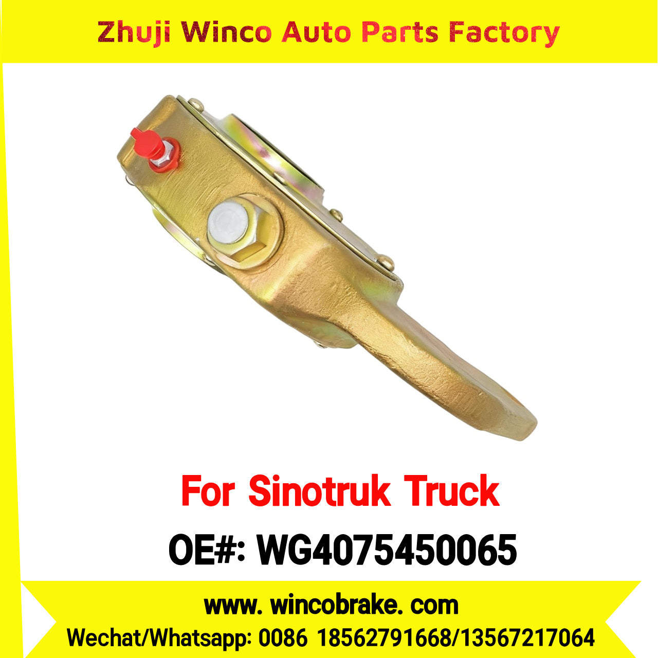 Winco OEM WG4075450065 Manual Slack Adjuster for Suit to China Sinotruk Truck Howo Front 26 Teeth SPARE PARTS