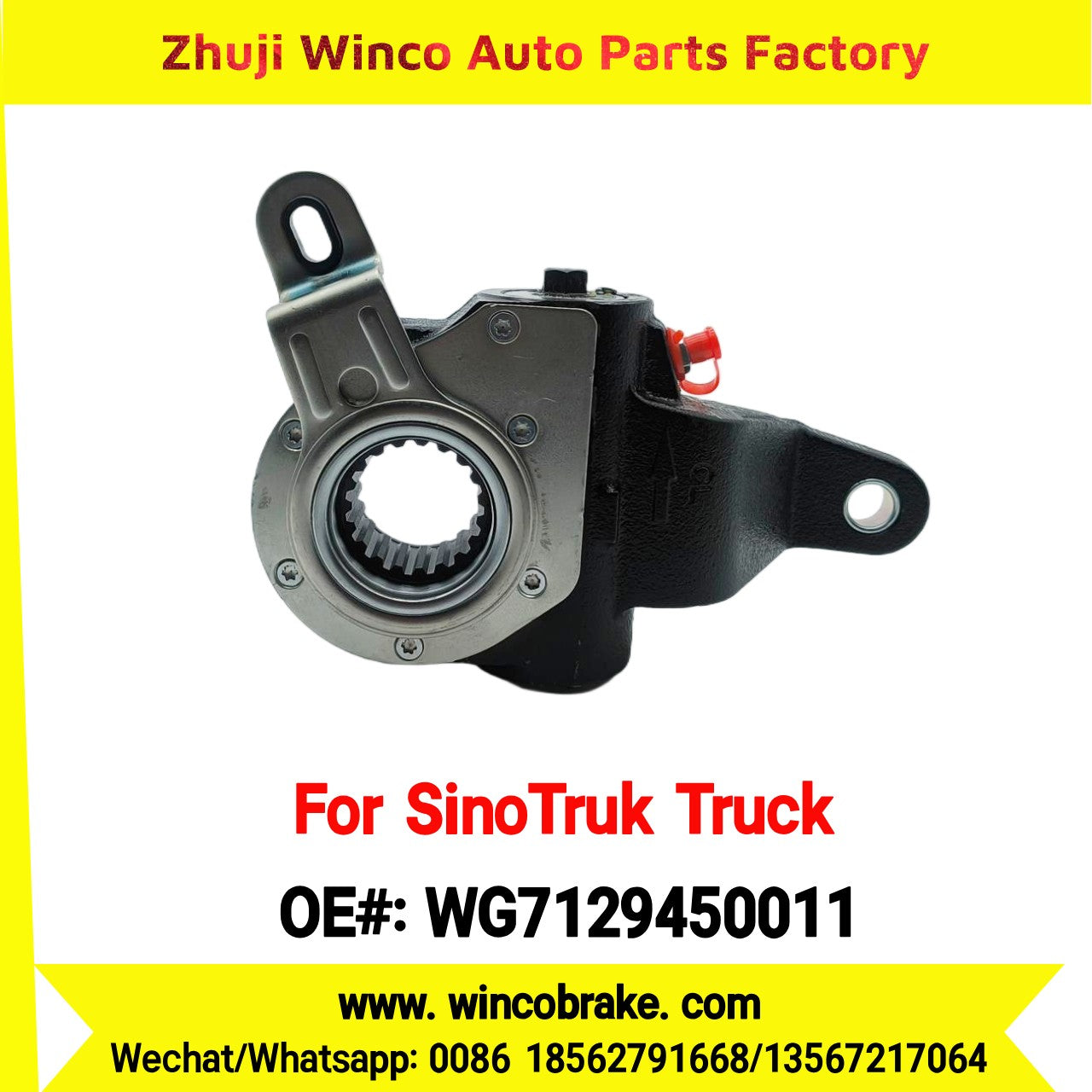 Winco OEM WG7129450011 Automatic Slack Adjuster for Suit to China Sinotruk SITRAK C7H MCP16 AXLE 19 Teeth Spare Parts To Replace Haldex Howo Trucks
