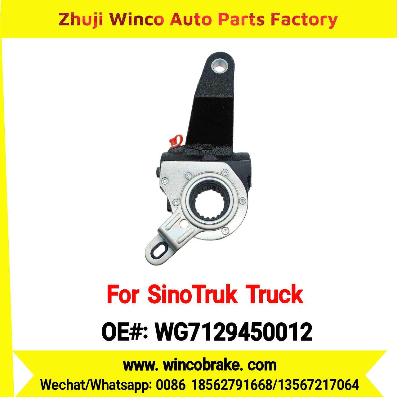 Winco OEM WG7129450012 Automatic Slack Adjuster for Suit to China Sinotruk SITRAK C7H MCP16 AXLE RH 19 Teeth Spare Parts To Replace Haldex Howo Trucks